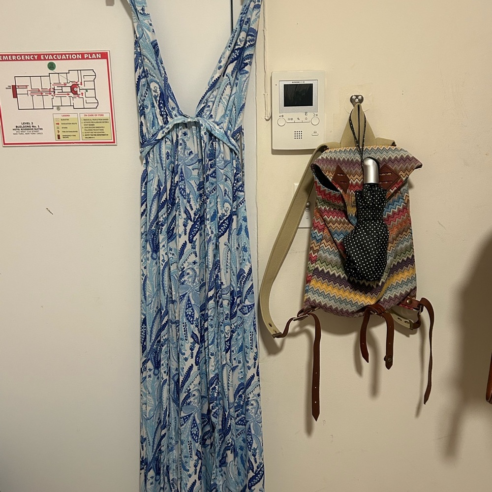 12th Tribe Blue and White Maxi Dress